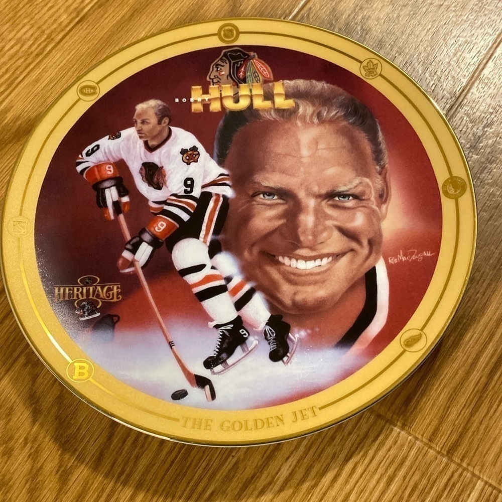NHL The Golden Jet  Bobby Hull Legends of Hockey Plate Limited Edition 1994